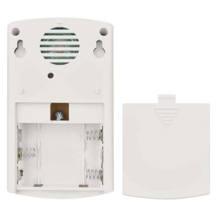 Vezeték nélküli csengő 3xAA/1xCR2032 IP44 fehér/ezüst