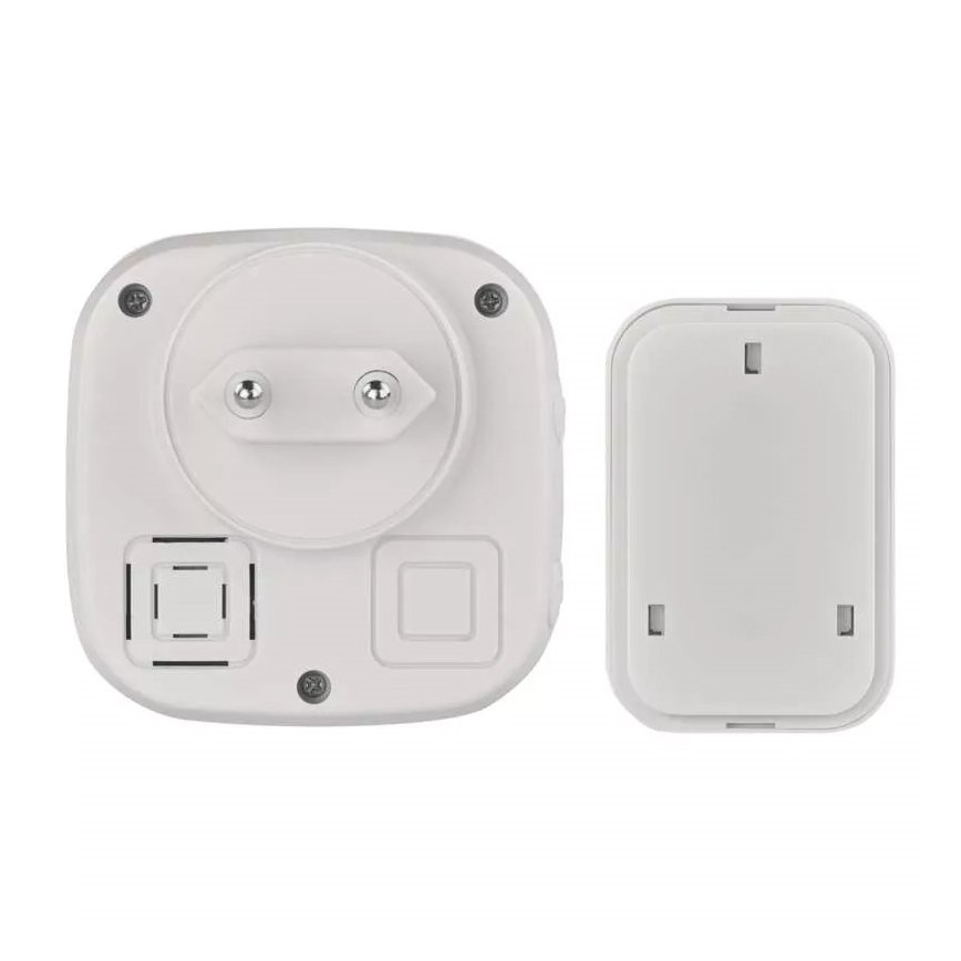 Vezeték nélküli csengő konnektorba 230V + 1xCR2032 IP44 zöld