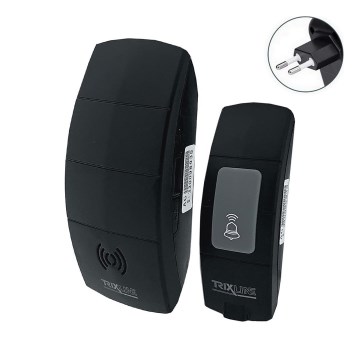 Vezeték nélküli csengő konnektorba BELL 230V + 1x23A fekete