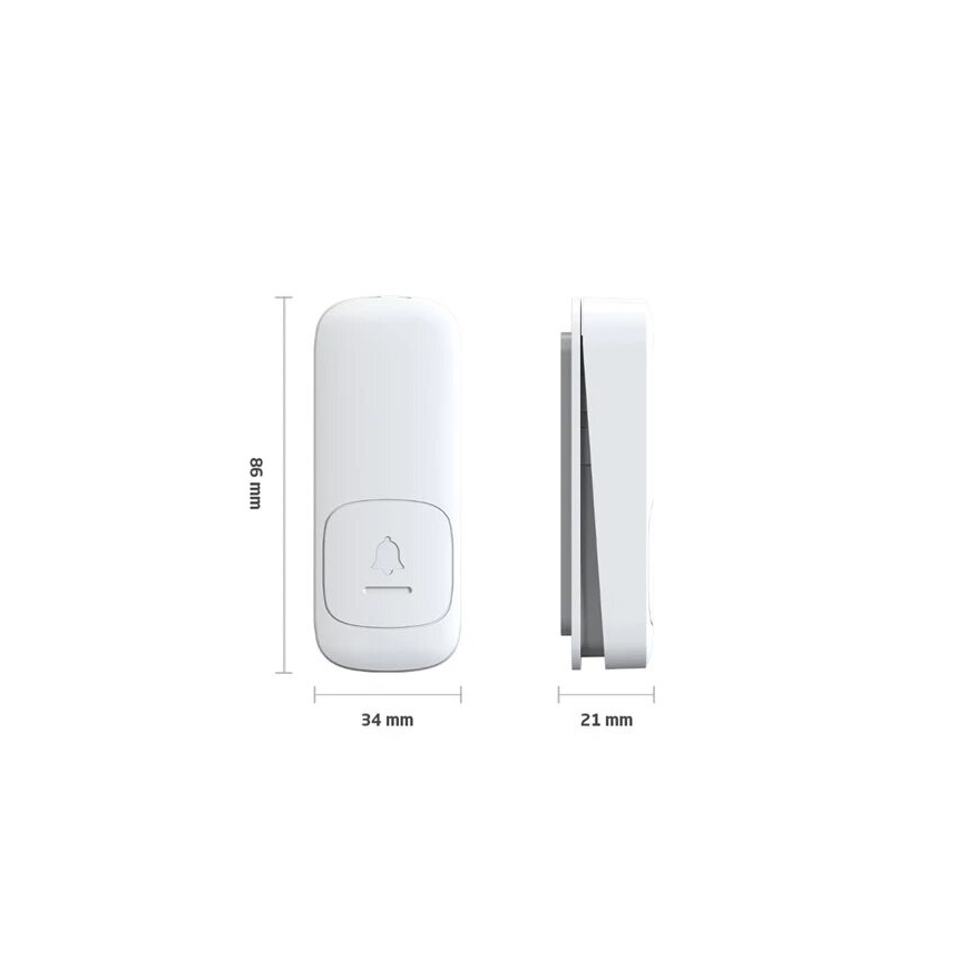 Vezeték nélküli csengő konnektorba kinetikus 230V fehér