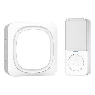 Vezeték nélküli csengő LED világítással 230V/1xCR2032 IP56 fehér