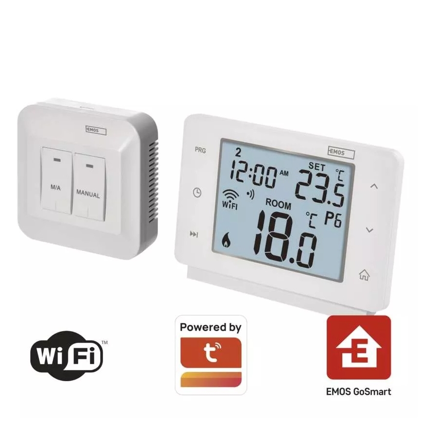 Vezeték nélküli digitális termosztát GoSmart 230V/16A Wi-FI Tuya