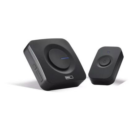 Vezeték nélküli elemes ajtócsengő 3xAAA IP56 fekete