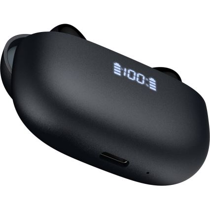 Vezeték nélküli fülhallgató ANC-vel +ENC 300 mAh + 2x 40 mAh fekete