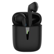 Vezeték nélküli fülhallgató mikrofonnal fekete
