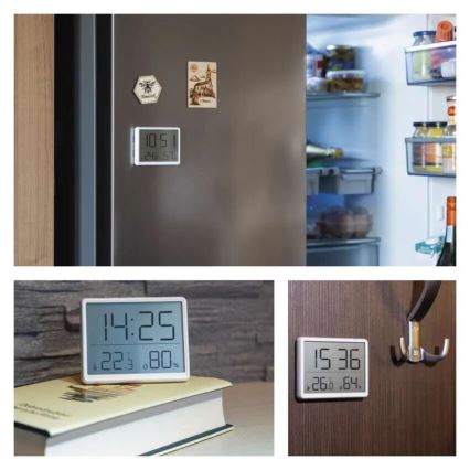 Vezeték nélküli hőmérő páratartalom mérővel 1xCR2032 fehér