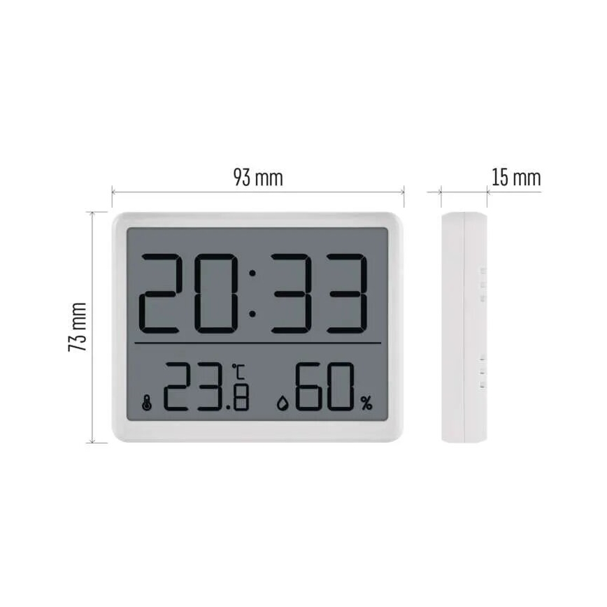 Vezeték nélküli hőmérő páratartalom mérővel 1xCR2032 fehér