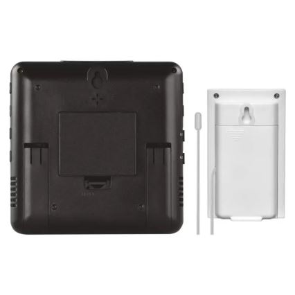 Vezeték nélküli időjárás állomás ébresztőórával 3xAA + 2xAAA fekete