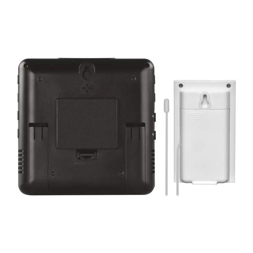 Vezeték nélküli időjárás állomás ébresztőórával 3xAA + 2xAAA fekete