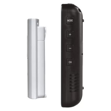 Vezeték nélküli időjárás állomás ébresztőórával 3xAA + 2xAAA fekete