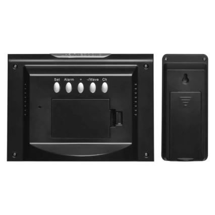 Vezeték nélküli időjárás állomás ébresztőórával 3xAAA + 2xAAA fekete