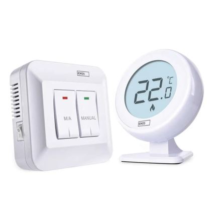 Vezeték nélküli kézi szobatermosztát 230V/16A 2xAA fehér