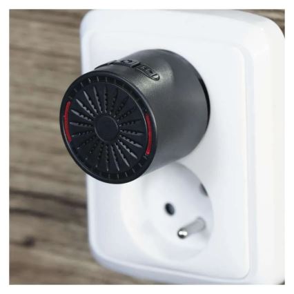 Vezeték nélküli, konnektorba dugható csengő 230V + 1xCR2032, fekete