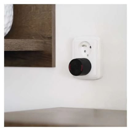 Vezeték nélküli, konnektorba dugható csengő 230V + 1xCR2032, fekete