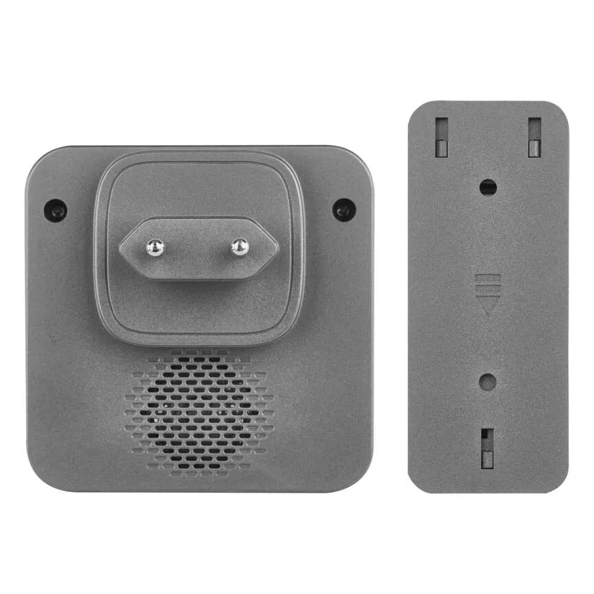 Vezeték nélküli konnektoros csengő GoSmart 230V + 1xCR2032 szürke Wi-Fi