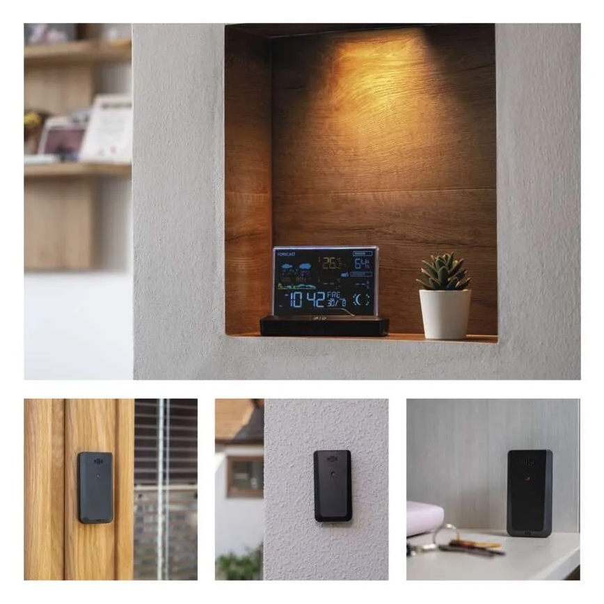 Vezeték nélküli időjárás-állomás 5V/2xAAA + 2xAAA