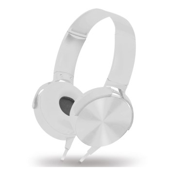 Vezetékes fejhallgató mikrofonnal fehér