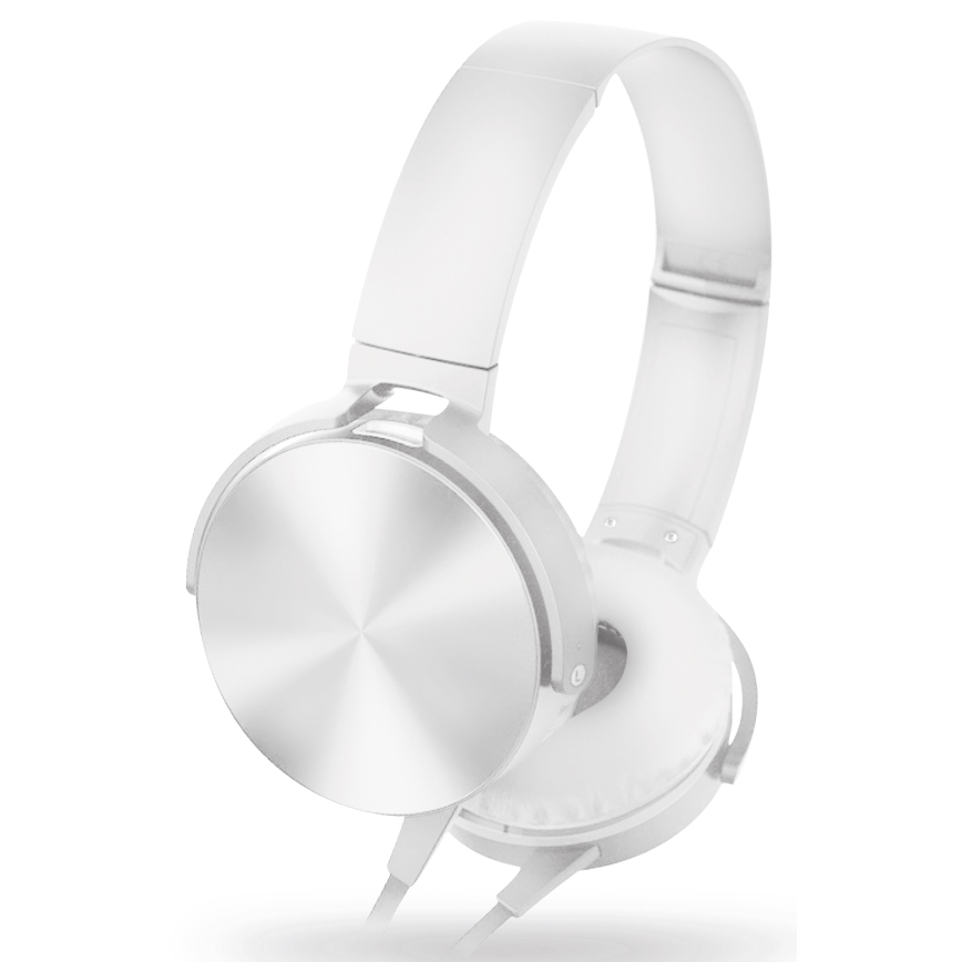 Vezetékes fejhallgató mikrofonnal fehér