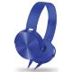 Vezetékes fejhallgató mikrofonnal kék