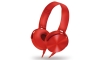 Vezetékes fejhallgató mikrofonnal piros