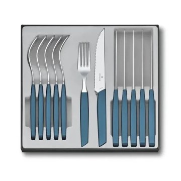 Victorinox - 12 darabos SWISS MODERN evőeszköz-készlet, kék