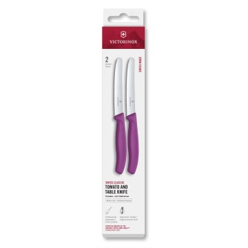 Victorinox - 2 darabos SWISS CLASSIC 11 cm-es zöldségkés készlet, lila