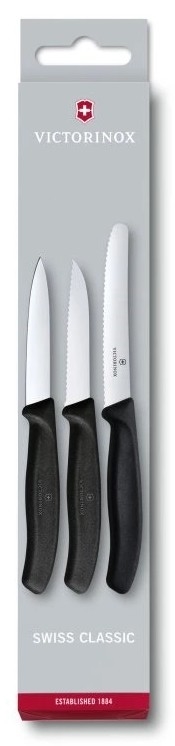 Victorinox - 3 részes fekete zöldségkés készlet