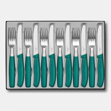 Victorinox - SWISS CLASSIC 12 darabos evőeszköz készlet, türkiz