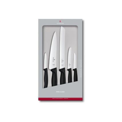 Victorinox - SWISS CLASSIC 5 részes konyhai késkészlet, fekete