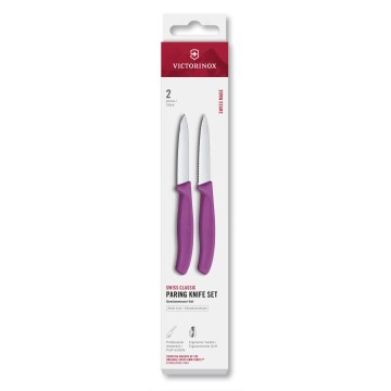 Victorinox - SWISS CLASSIC 8 cm, 2 darabos zöldségkés szett, lila