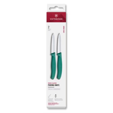 Victorinox - SWISS CLASSIC 8 cm-es zöldségkés-készlet, 2 darab, türkiz