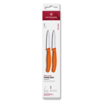 Victorinox - SWISS CLASSIC 8 cm-es zöldségkés-készlet, 2 db, narancssárga