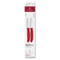 Victorinox - SWISS CLASSIC konyhai zöldségkés szett, 8 cm, 2 db, piros