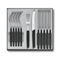 Victorinox - SWISS MODERN 12 darabos evőeszköz-készlet, fekete