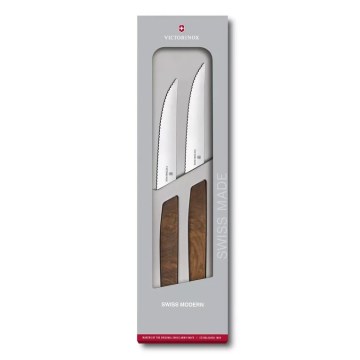Victorinox - SWISS MODERN steakkéskészlet 12 cm, 2 db, dió