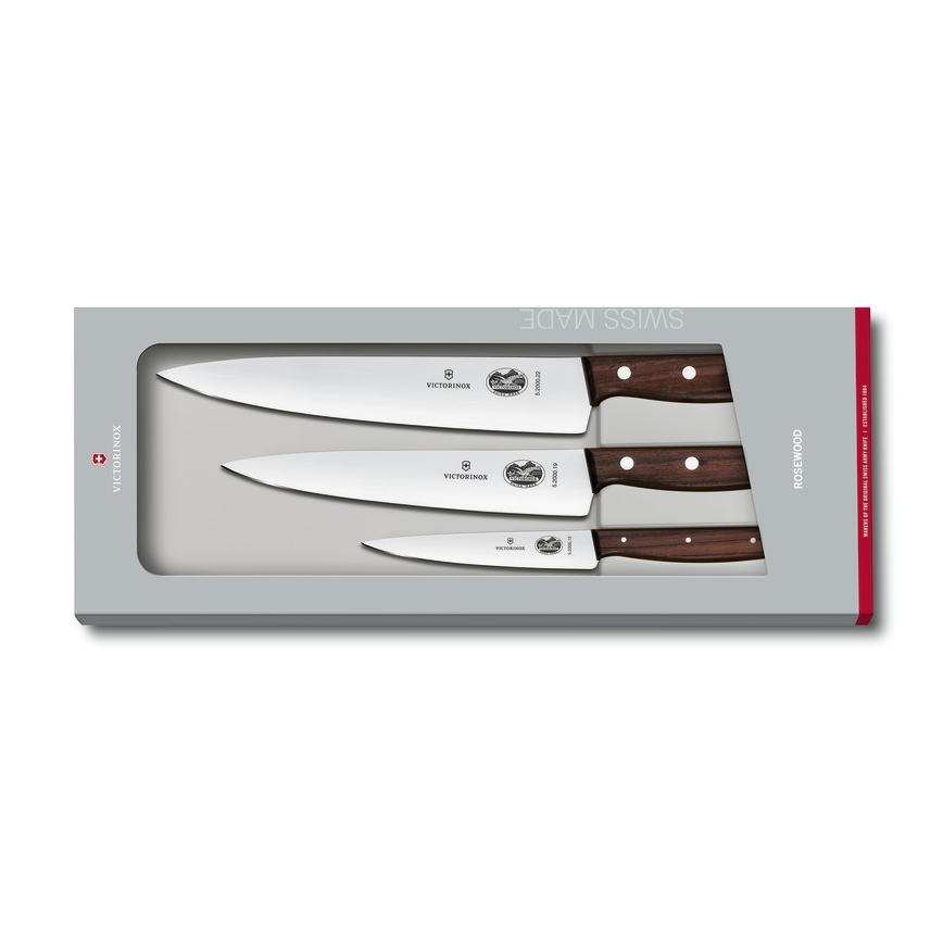 Victorinox - WOOD 3 részes konyhakés készlet, juharfa