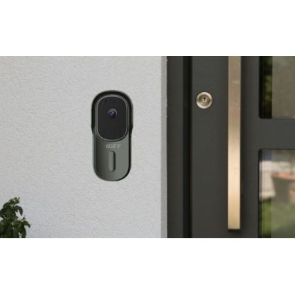 Videó csengő mozgásérzékelővel Full HD 1080p 5200 mAh IP65 Wi-Fi antracit