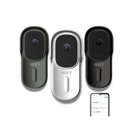 Videó csengő mozgásérzékelővel Full HD 1080p 5200 mAh IP65 Wi-Fi antracit