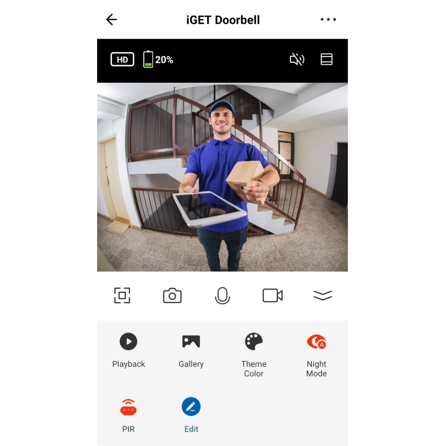 Videó csengő mozgásérzékelővel Full HD 1080p 5200 mAh IP65 Wi-Fi fehér