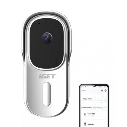 Videó csengő mozgásérzékelővel Full HD 1080p 5200 mAh IP65 Wi-Fi fehér