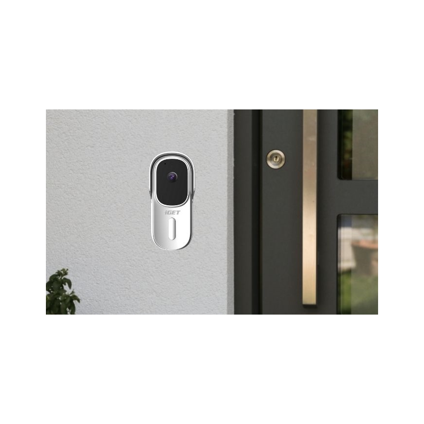 Videó csengő mozgásérzékelővel Full HD 1080p IP65 Wi-Fi fehér + hangszóró