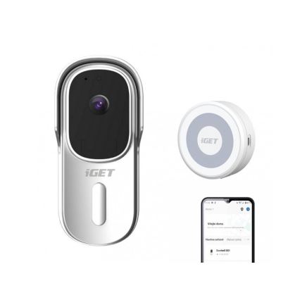 Videó csengő mozgásérzékelővel Full HD 1080p IP65 Wi-Fi fehér + hangszóró