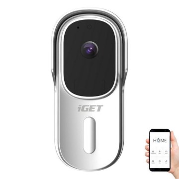 Videócsengő mozgásérzékelővel Full HD 1080p 5200 mAh IP65 Wi-Fi Tuya fehér