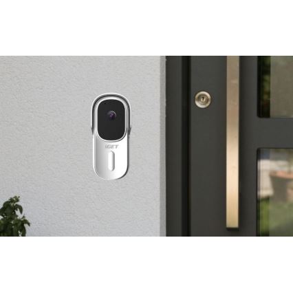 Videócsengő mozgásérzékelővel Full HD 1080p 5200 mAh IP65 Wi-Fi Tuya fehér