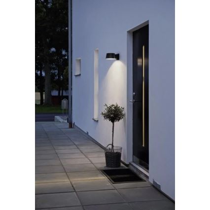 Viking - LED fényerőszabályozható napelemes fali lámpa érzékelővel LED/1W/3,7V IP44 4000K 2000 mAh