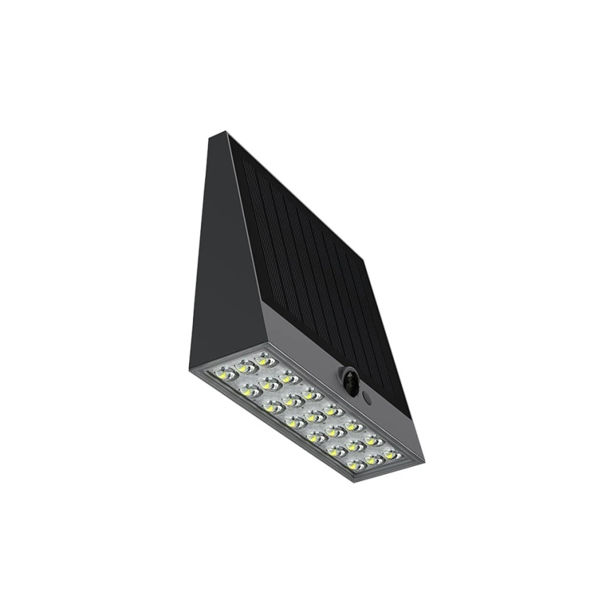 Viking - fényerőszabályozható napelemes fali lámpa érzékelővel LED/2W/3,7V IP54 4000K 2000 mAh
