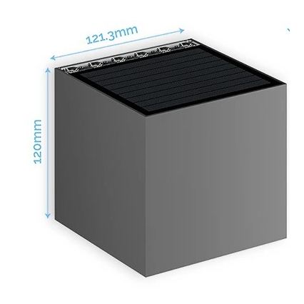 Viking - fényerőszabályozható napelemes LED fali lámpa LED/1W/3,7V IP54 4000K 2000 mAh
