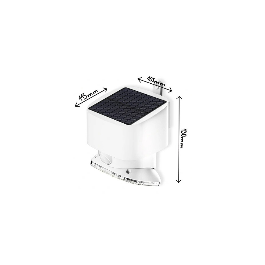 Viking - LED napelemes fali lámpa érzékelővel LED/1W/3,7V IP44 3000/4000K 4000 mAh
