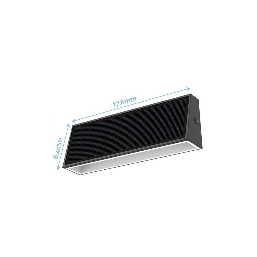 Viking - LED napelemes fali lámpa LED/1,3W/3,7V IP44 4000K 2000 mAh
