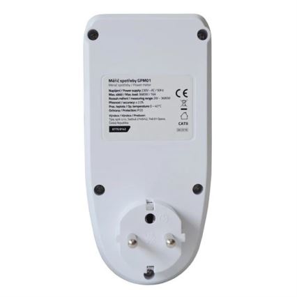 Villany fogyasztásmérő 3680W/230V